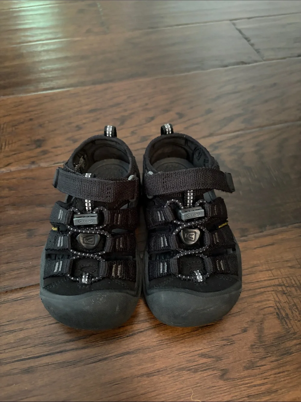 Keen Kids Black and Orange Closed-Toe Sandals